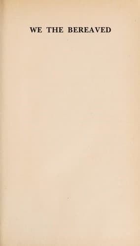 Tapa de We the bereaved