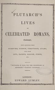 Tapa de Plutarch's Lives of celebrated Romans, condensed