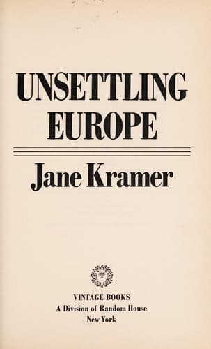 Tapa de Unsettling Europe