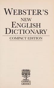 Tapa de Webster's new English dictionary