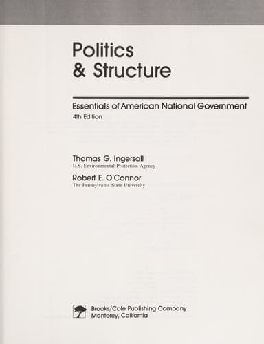 Tapa de Politics and structure