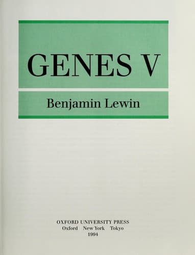 Tapa de Genes V