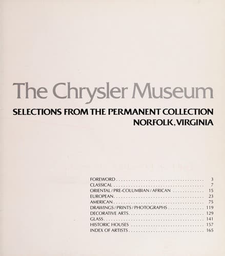 Tapa de The Chrysler Museum