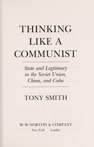 Tapa de Thinking like a communist