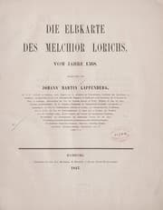 Tapa de Die Elbkarte des Melchior Lorichs...