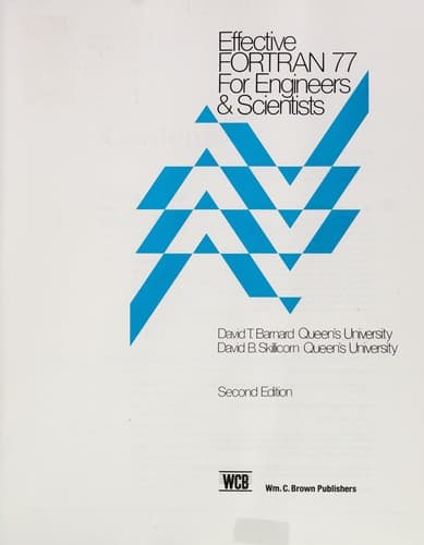 Tapa de Effective Fortran 77 for engineers & scientists