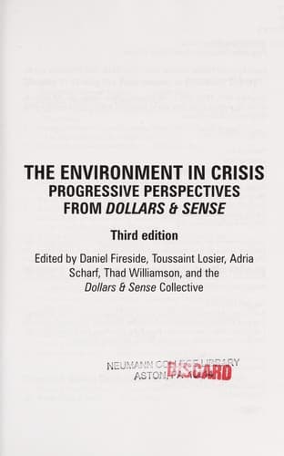 Tapa de The environment in crisis