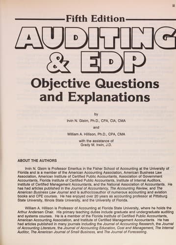 Tapa de Auditing & EDP