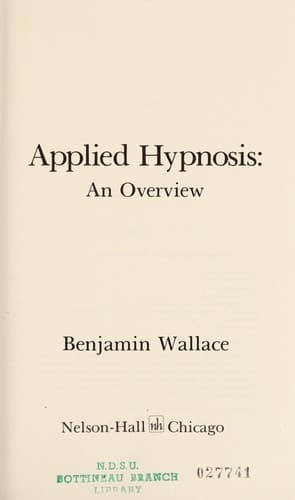 Tapa de Applied hypnosis