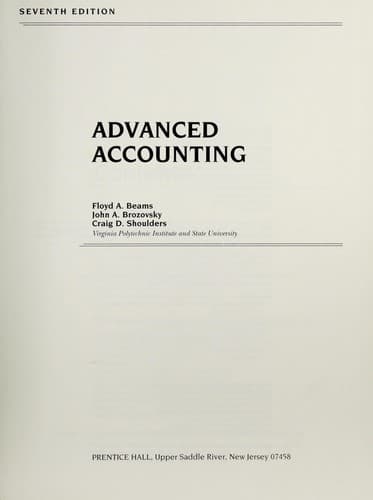 Tapa de Advanced accounting.