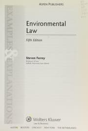 Tapa de Environmental law