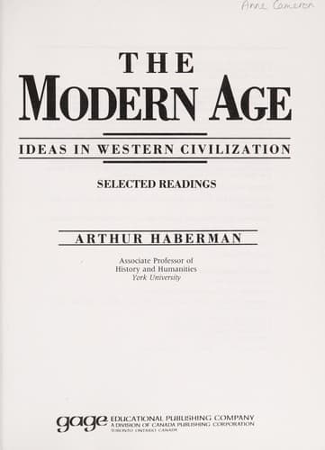 Tapa de The Modern age