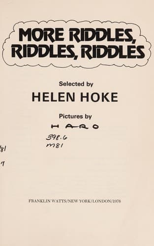 Tapa de More riddles, riddles, riddles