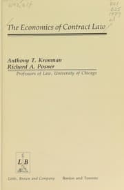 Tapa de The Economics of contract law