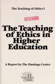 Tapa de Ethics teaching in higher education