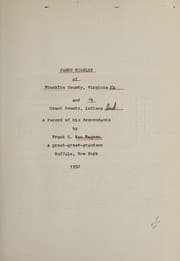 Tapa de James Highley of Franklin County, Va. and Grant County, Ind