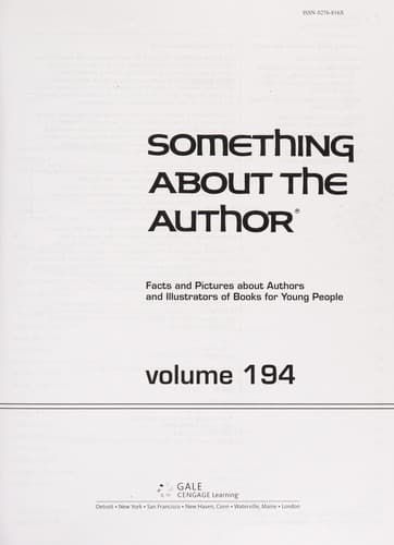 Tapa de Something About the Author
