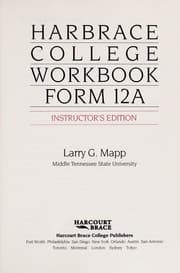 Tapa de Harbrace college workbook