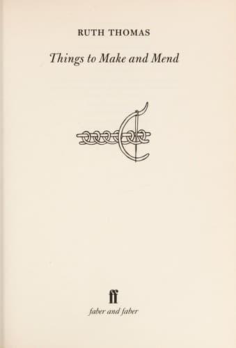 Tapa de Things to Make and Mend