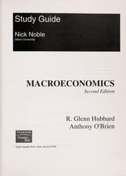 Tapa de Study guide [to accompany] macroeconomics, second edition, [by] R. Glenn Hubbard, Anthony Patrick O'Brien