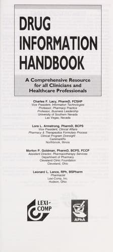 Tapa de Drug Information Handbook