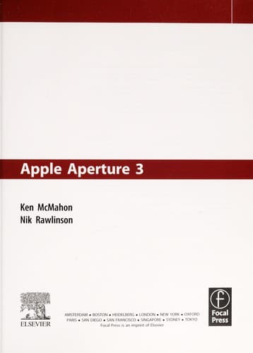 Tapa de Apple Aperture 3