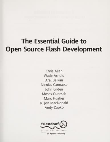 Tapa de The Essential guide to open source flash development