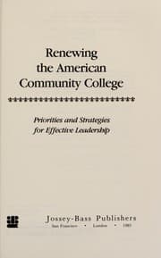 Tapa de Renewing the American community college