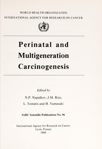 Tapa de Perinatal and multigeneration carcinogenesis