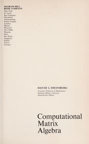 Tapa de Computational matrix algebra