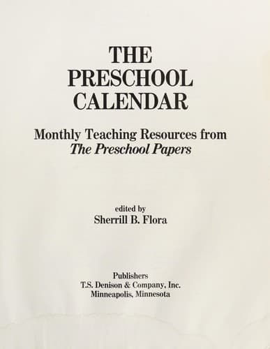 Tapa de The Preschool Calendar