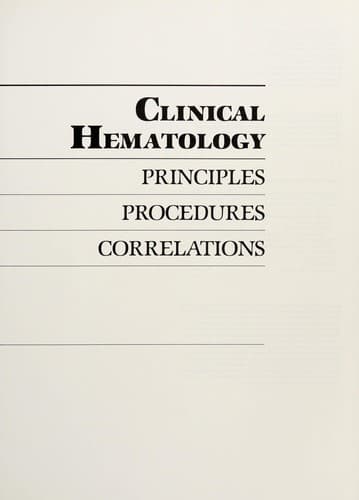 Tapa de Clinical hematology
