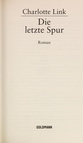 Tapa de Die letzte Spur