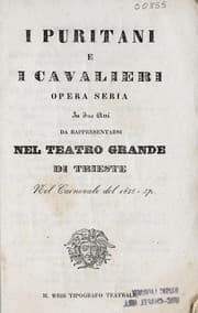Tapa de I puritani e i cavalieri