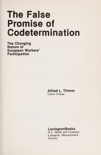 Tapa de The false promise of codetermination