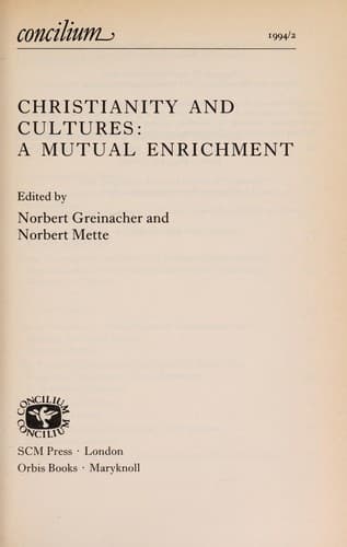 Tapa de Christianity and cultures