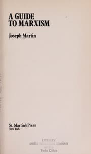 Tapa de A guide to Marxism