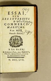 Tapa de Essai sur les interests du commerce maritime