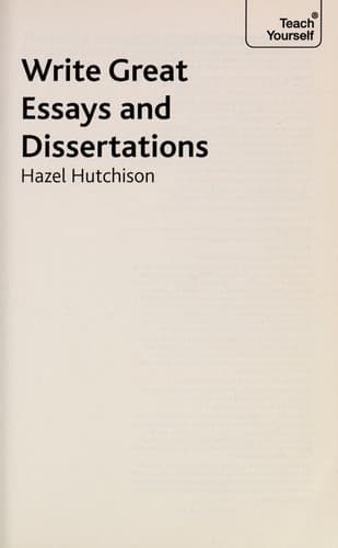 Tapa de Write great essays and dissertations