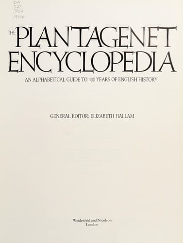 Tapa de The Plantagenet encyclopedia