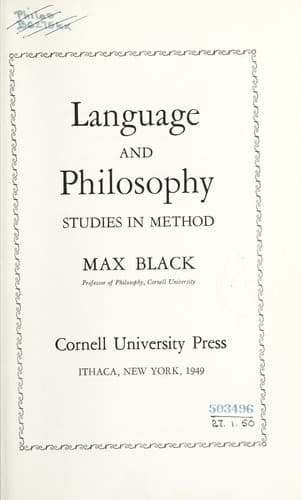 Tapa de Language and philosophy