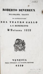 Tapa de Roberto Devereux
