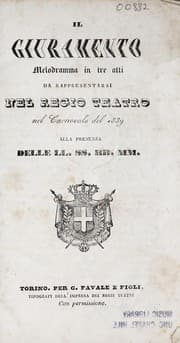 Tapa de Il giuramento