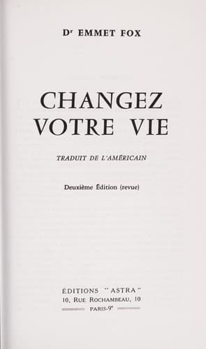 Tapa de Changez votre vie