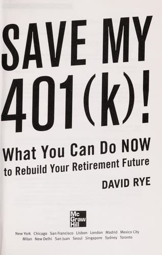 Tapa de Save my 401(k)!