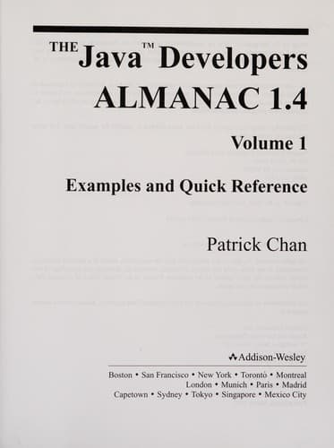 Tapa de The Java developers almanac 1.4