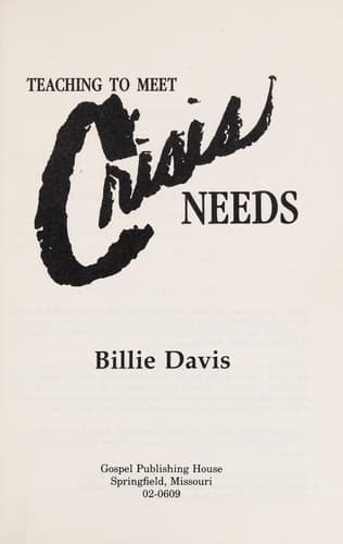 Tapa de Teaching to meet crisis needs