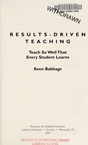 Tapa de Results-driven teaching