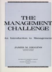 Tapa de The management challenge