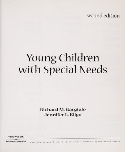 Tapa de Young children with special needs